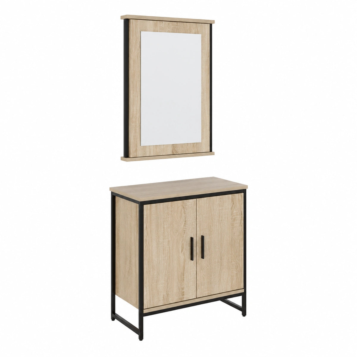 Armoire, avec rangement, avec étagères, 2 pièces, 60 x 30 x 60 cm, coloris marron, pour la chambre
