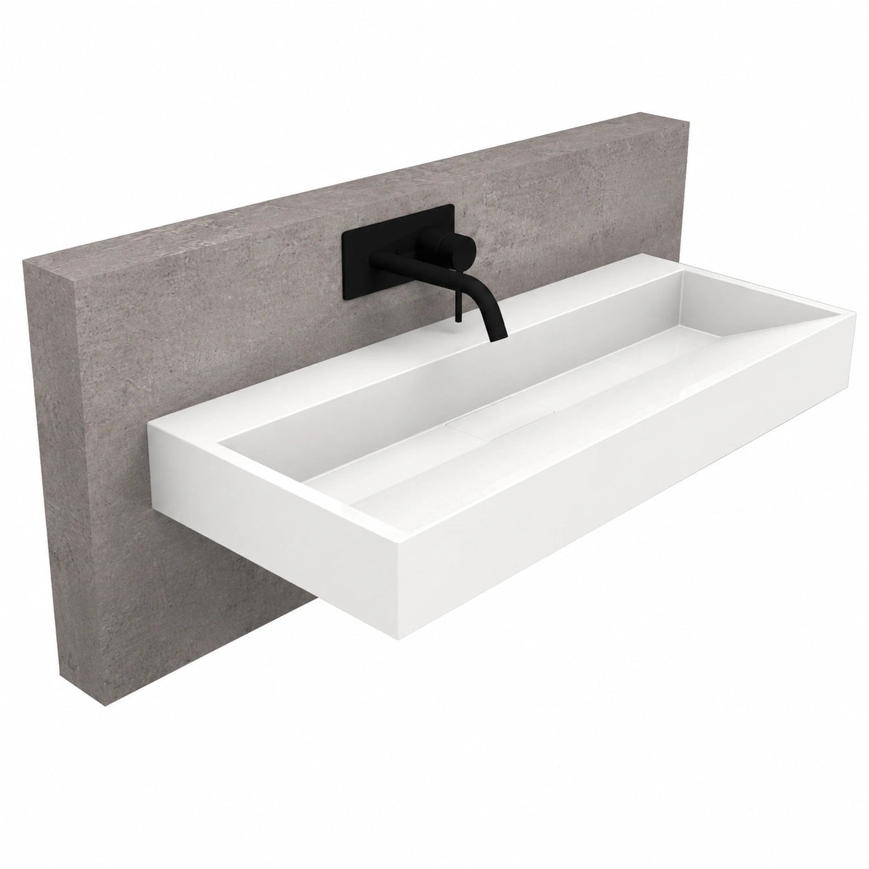Ensemble de meubles de salle de bain, coloris blanc, 120 x 46 x 15 cm, pour la salle de bain