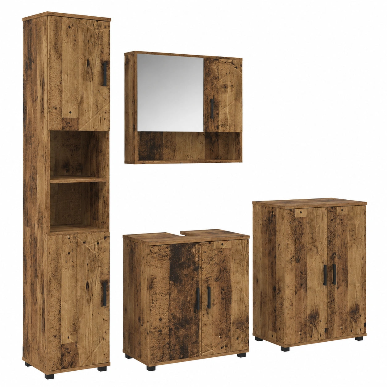 Armoire, 4 pièces, avec rangement, pour la chambre