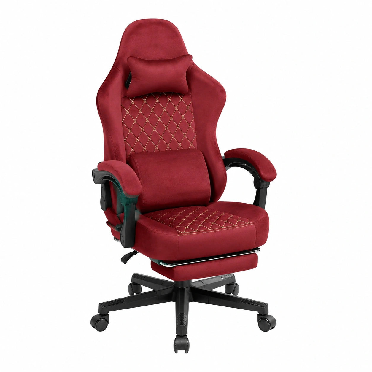Bureau, en tissu, pivotant, réglable, coloris rouge, pour l’espace de travail