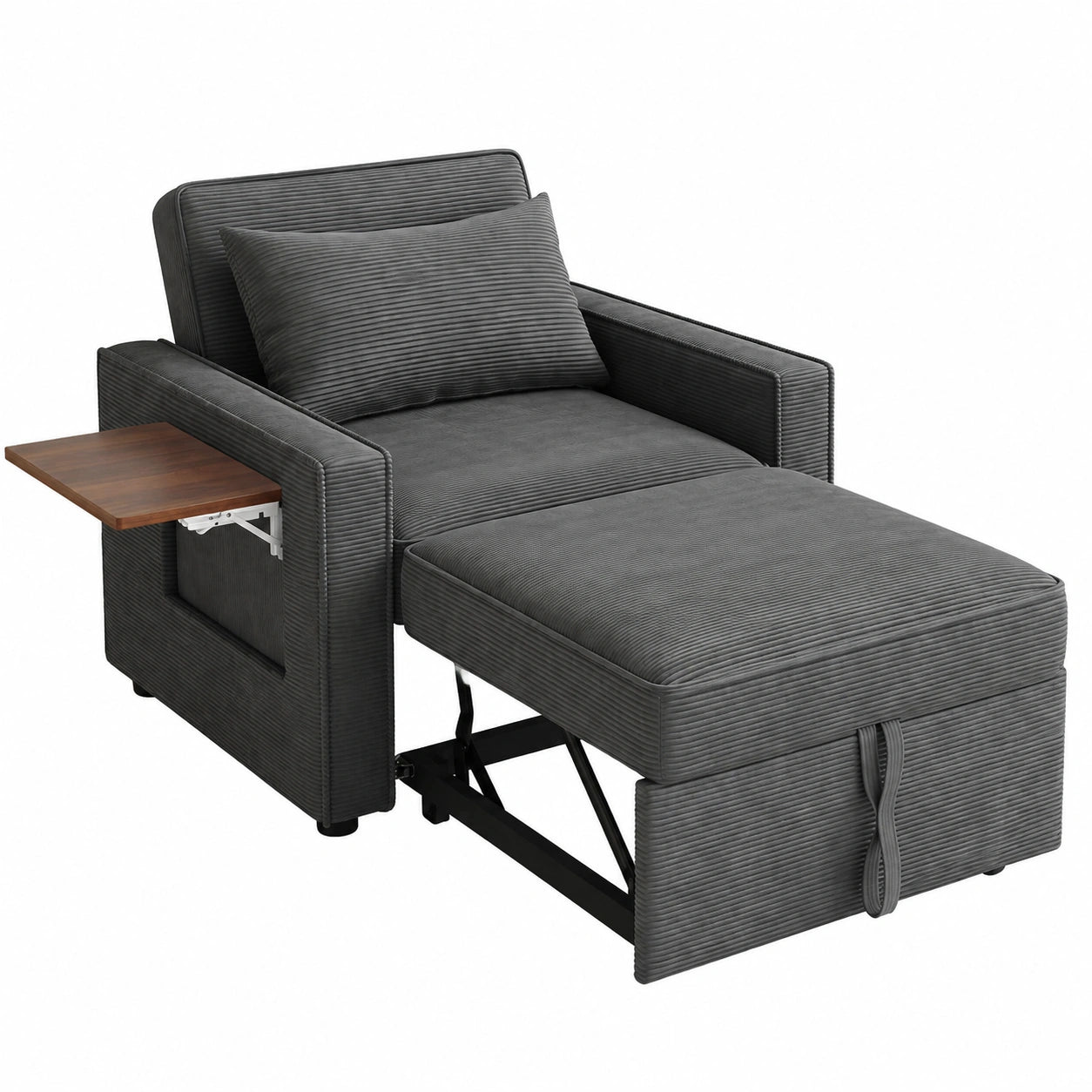 Canapé convertible, en velours côtelé et tissu, avec prise intégrée, pour le salon ou la chambre d’amis