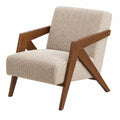 Fauteuil, en chêne et noyer, 62 x 87 x 78 cm, pour le salon ou la chambre