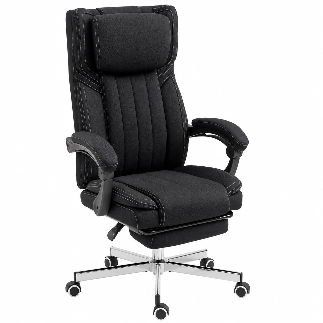 Bureau, pivotant, réglable, sur roulettes, coloris noir, pour l’espace de travail