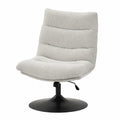 Fauteuil, pivotant, réglable, en tissu, coloris gris, pour le salon ou la chambre