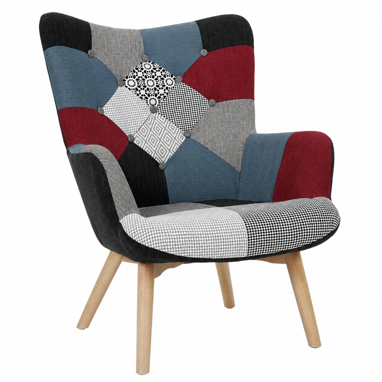 Fauteuil, en tissu, coloris noir, pour le salon ou la chambre