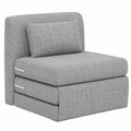 Matelas, 1 place, convertible, en lin et tissu, coloris gris, pour la chambre