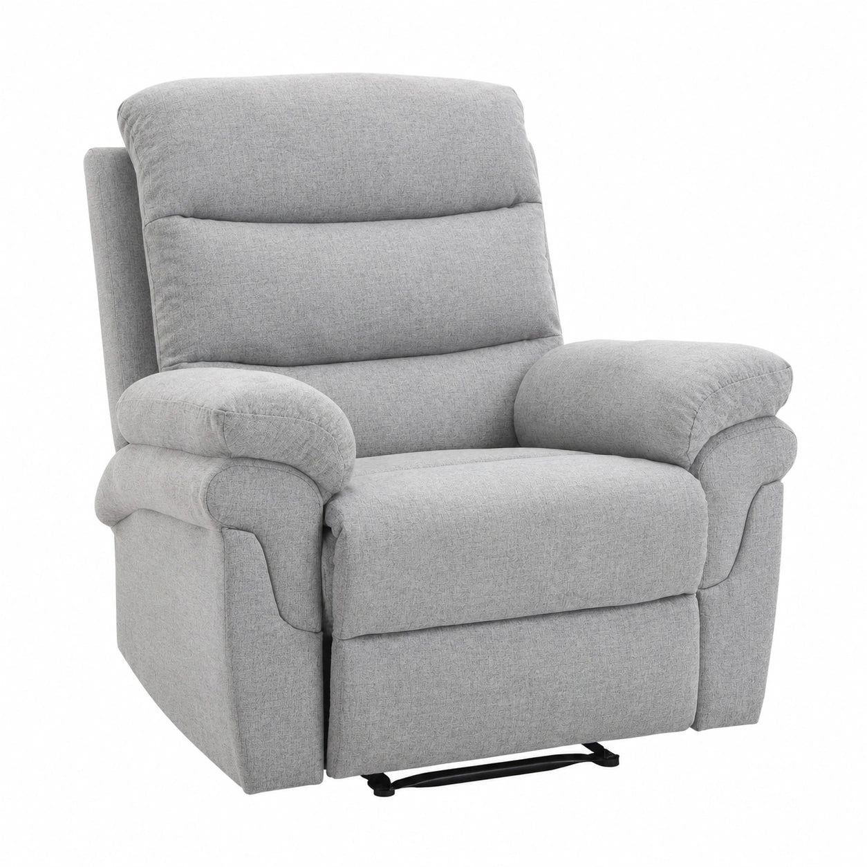 Fauteuil relax, réglable, en lin et tissu, coloris gris, pour le salon