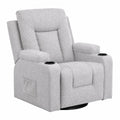 Fauteuil relax, en tissu, extensible, réglable, coloris gris, pour le salon
