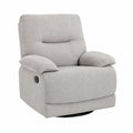 Fauteuil relax, réglable, en lin et tissu, coloris gris, pour le salon
