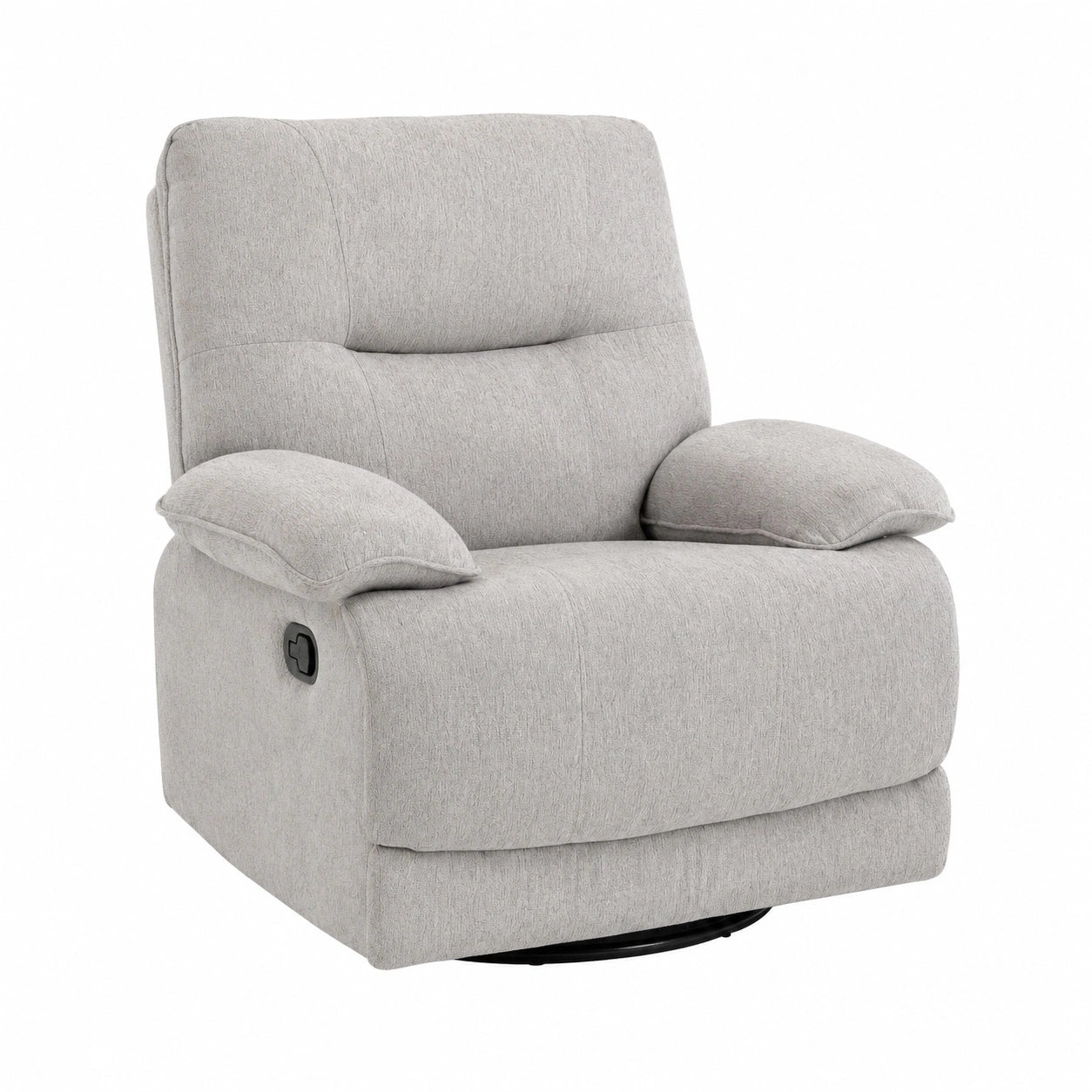Fauteuil relax, réglable, en lin et tissu, coloris gris, pour le salon