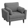 Fauteuil, en tissu, coloris gris, pour le salon ou la chambre